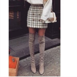 Sam Edelman Kristie Gray Suede Over-the-Knee Tall Tie Boots 7